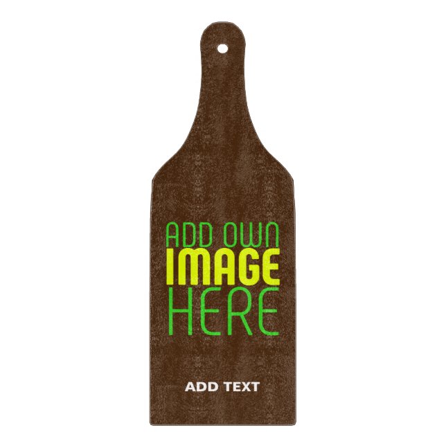 MODERN EDITABLE SIMPLE BROWN IMAGE TEXT TEMPLATE CUTTING BOARD (Front)