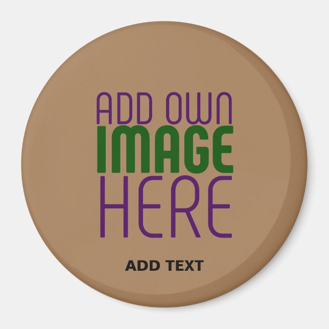 MODERN EDITABLE SIMPLE BROWN IMAGE TEXT TEMPLATE MAGNET (Front)