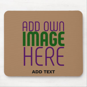 MODERN EDITABLE SIMPLE BROWN IMAGE TEXT TEMPLATE MOUSE MAT
