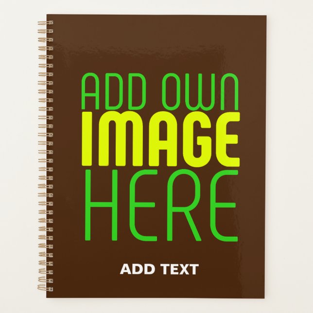 MODERN EDITABLE SIMPLE BROWN IMAGE TEXT TEMPLATE PLANNER (Front)