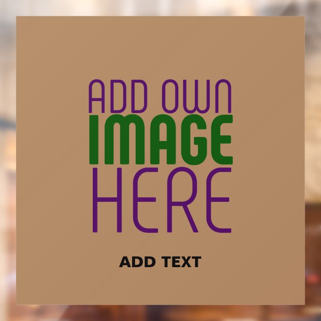 MODERN EDITABLE SIMPLE BROWN IMAGE TEXT TEMPLATE WINDOW CLING (Sheet 2)