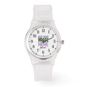 MODERN EDITABLE SIMPLE CLEAR IMAGE TEXT TEMPLATE WATCH