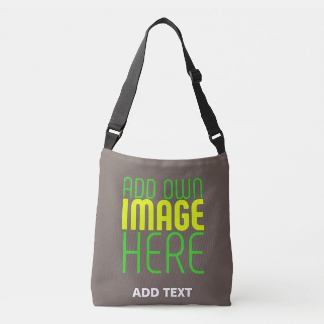 MODERN EDITABLE SIMPLE COFFEE IMAGE TEXT TEMPLATE CROSSBODY BAG (Front)