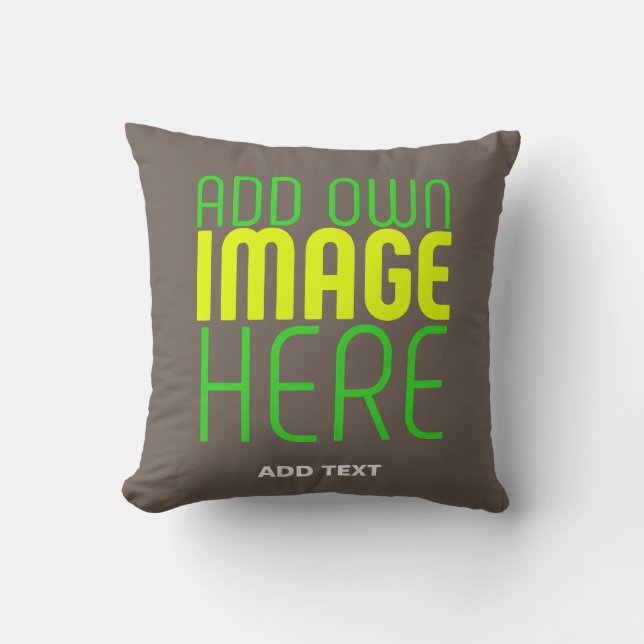 MODERN EDITABLE SIMPLE COFFEE IMAGE TEXT TEMPLATE CUSHION (Front)