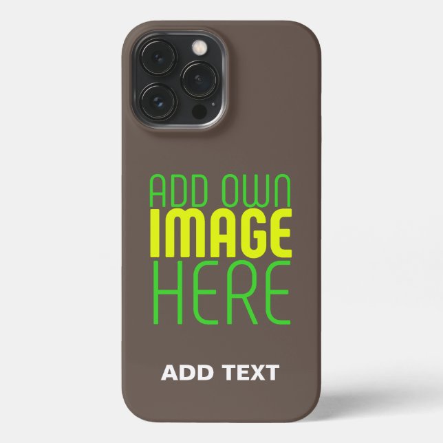 MODERN EDITABLE SIMPLE COFFEE IMAGE TEXT TEMPLATE iPhone CASE (Back)