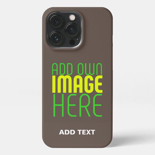 MODERN EDITABLE SIMPLE COFFEE IMAGE TEXT TEMPLATE iPhone CASE (Back)