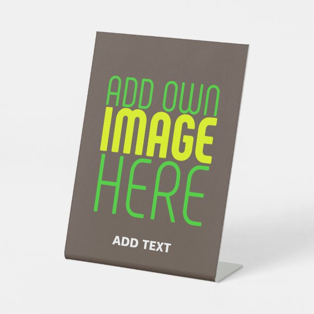 MODERN EDITABLE SIMPLE COFFEE IMAGE TEXT TEMPLATE PEDESTAL SIGN (Front)