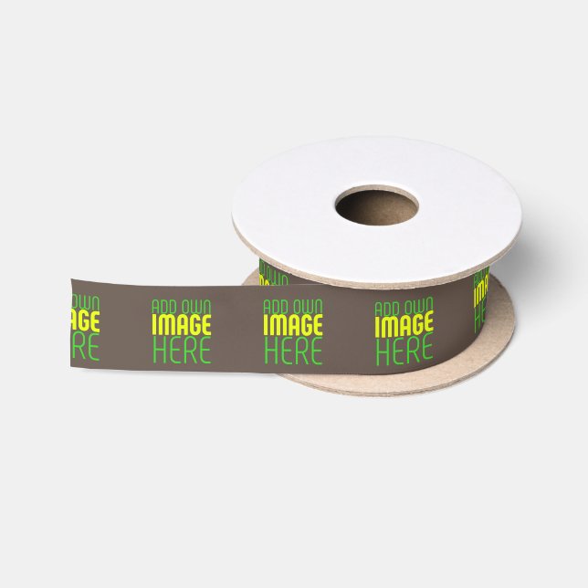 MODERN EDITABLE SIMPLE COFFEE IMAGE TEXT TEMPLATE SATIN RIBBON (Spool)