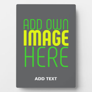MODERN EDITABLE SIMPLE GREY IMAGE TEXT TEMPLATE PLAQUE