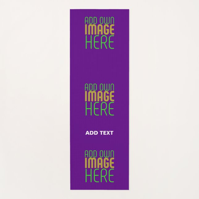 MODERN EDITABLE SIMPLE INDIGO IMAGE TEXT TEMPLATE YOGA MAT (Front)