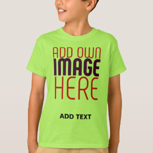 MODERN EDITABLE SIMPLE LIME IMAGE TEXT TEMPLATE T-Shirt