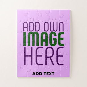MODERN EDITABLE SIMPLE MAUVE IMAGE TEXT TEMPLATE JIGSAW PUZZLE