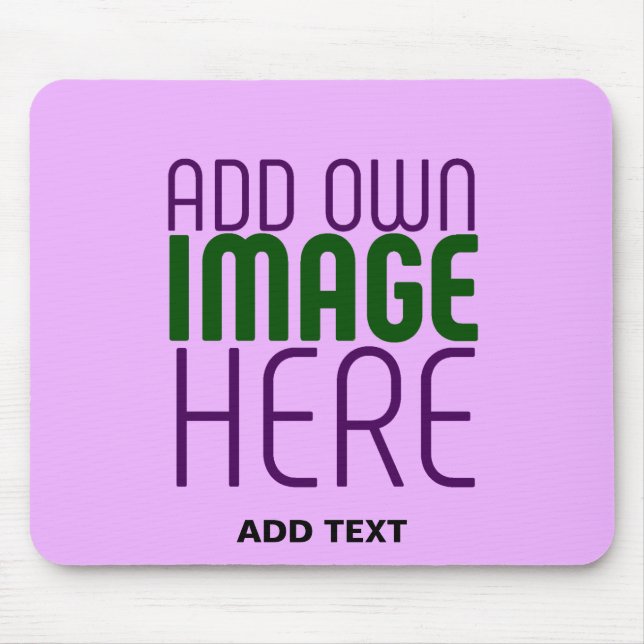 MODERN EDITABLE SIMPLE MAUVE IMAGE TEXT TEMPLATE MOUSE MAT (Front)