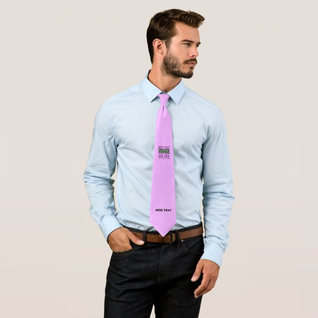 MODERN EDITABLE SIMPLE MAUVE IMAGE TEXT TEMPLATE TIE (In Situ)