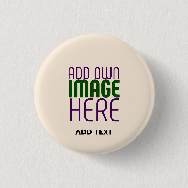 MODERN EDITABLE SIMPLE NATURAL IMAGE TEXT TEMPLATE 3 CM ROUND BADGE (Front)