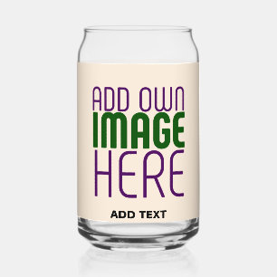 MODERN EDITABLE SIMPLE NATURAL IMAGE TEXT TEMPLATE CAN GLASS