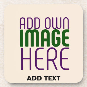MODERN EDITABLE SIMPLE NATURAL IMAGE TEXT TEMPLATE COASTER