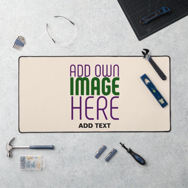MODERN EDITABLE SIMPLE NATURAL IMAGE TEXT TEMPLATE DESK MAT (Workstation)