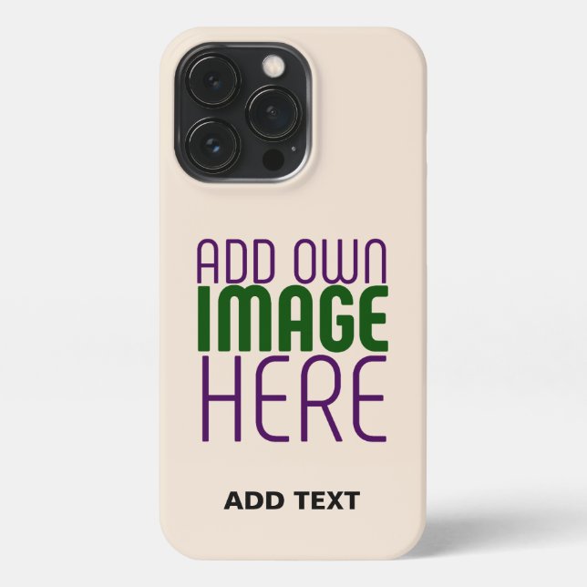 MODERN EDITABLE SIMPLE NATURAL IMAGE TEXT TEMPLATE iPhone CASE (Back)