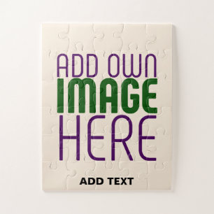MODERN EDITABLE SIMPLE NATURAL IMAGE TEXT TEMPLATE JIGSAW PUZZLE
