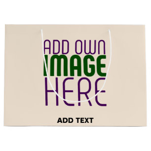 MODERN EDITABLE SIMPLE NATURAL IMAGE TEXT TEMPLATE LARGE GIFT BAG