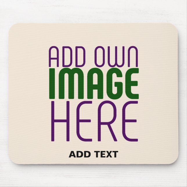 MODERN EDITABLE SIMPLE NATURAL IMAGE TEXT TEMPLATE MOUSE MAT (Front)