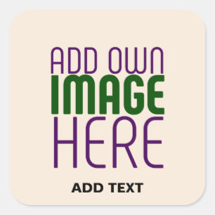 MODERN EDITABLE SIMPLE NATURAL IMAGE TEXT TEMPLATE SQUARE STICKER