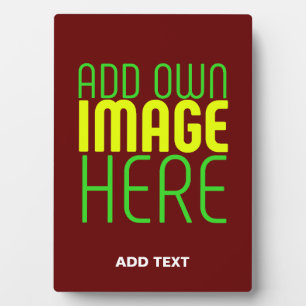 MODERN EDITABLE SIMPLE OXBLOOD IMAGE TEXT TEMPLATE PLAQUE