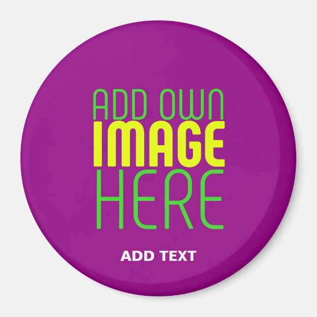 MODERN EDITABLE SIMPLE PURPLE IMAGE TEXT TEMPLATE MAGNET (Front)
