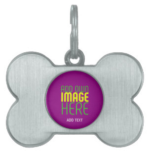 MODERN EDITABLE SIMPLE PURPLE IMAGE TEXT TEMPLATE PET ID TAG