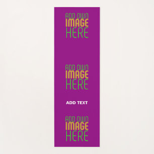 MODERN EDITABLE SIMPLE PURPLE IMAGE TEXT TEMPLATE YOGA MAT