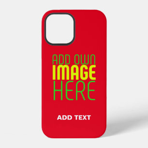 MODERN EDITABLE SIMPLE RED IMAGE TEXT TEMPLATE iPhone 12 CASE