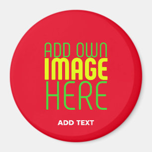 MODERN EDITABLE SIMPLE RED IMAGE TEXT TEMPLATE MAGNET