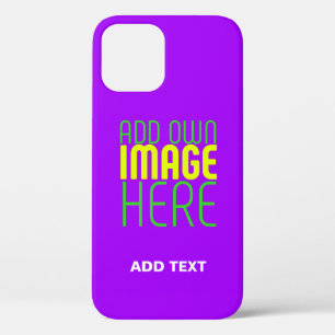 MODERN EDITABLE SIMPLE VIOLET IMAGE TEXT TEMPLATE iPhone 12 CASE