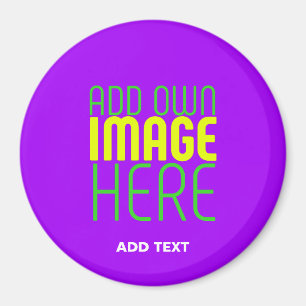MODERN EDITABLE SIMPLE VIOLET IMAGE TEXT TEMPLATE MAGNET