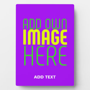 MODERN EDITABLE SIMPLE VIOLET IMAGE TEXT TEMPLATE PLAQUE