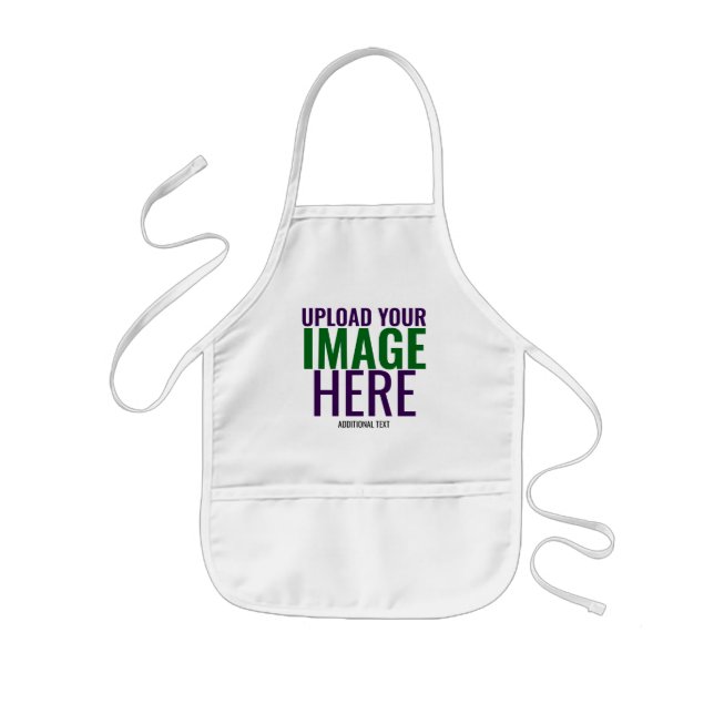 Modern Editable Simple White Design for Kids Apron (Front)