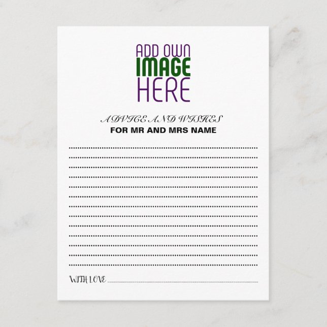 MODERN EDITABLE SIMPLE WHITE IMAGE TEXT TEMPLATE (Front)