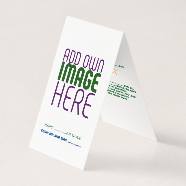 MODERN EDITABLE SIMPLE WHITE IMAGE TEXT TEMPLATE (Front)