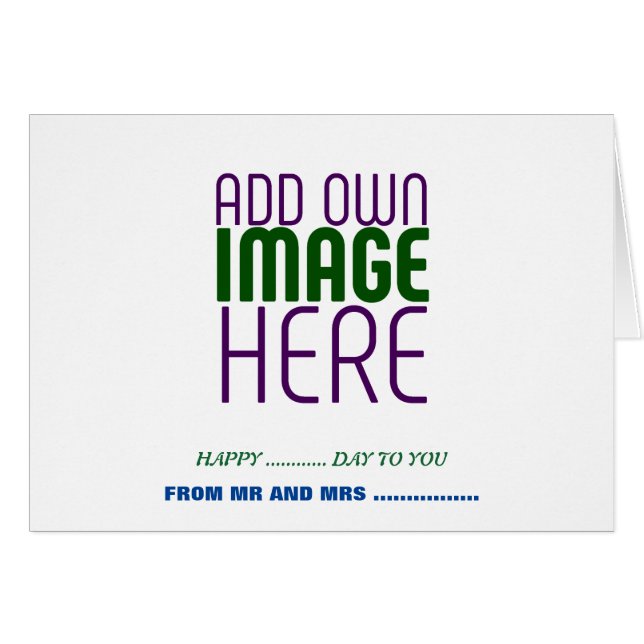 MODERN EDITABLE SIMPLE WHITE IMAGE TEXT TEMPLATE (Front Horizontal)