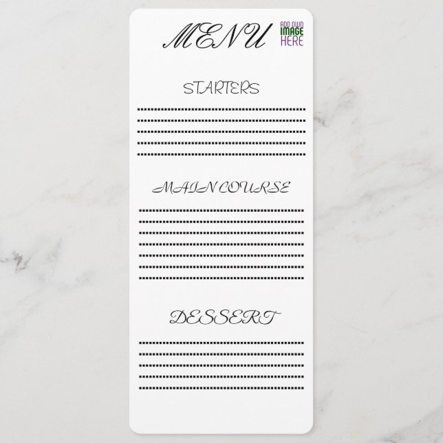MODERN EDITABLE SIMPLE WHITE IMAGE TEXT TEMPLATE (Front)