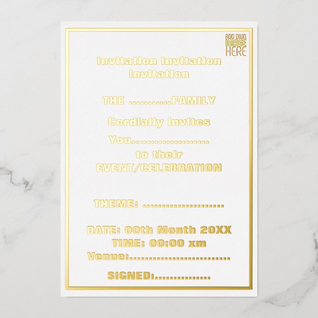 MODERN EDITABLE SIMPLE WHITE IMAGE TEXT TEMPLATE (Front)