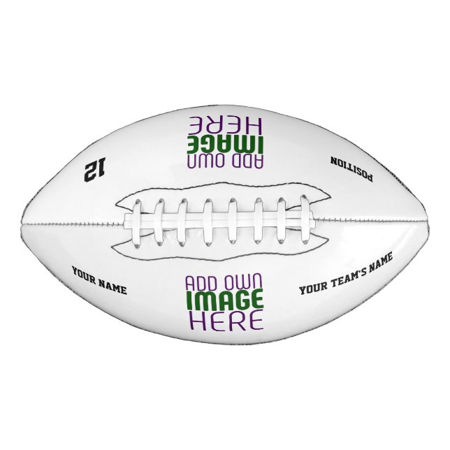 MODERN EDITABLE SIMPLE WHITE IMAGE TEXT TEMPLATE AMERICAN FOOTBALL (Front)