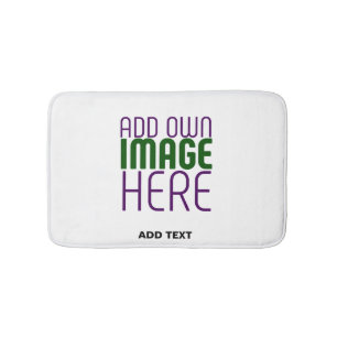 MODERN EDITABLE SIMPLE WHITE IMAGE TEXT TEMPLATE BATH MAT