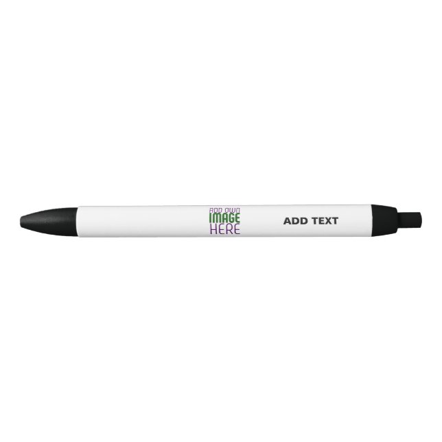 MODERN EDITABLE SIMPLE WHITE IMAGE TEXT TEMPLATE BLUE INK PEN (Front)