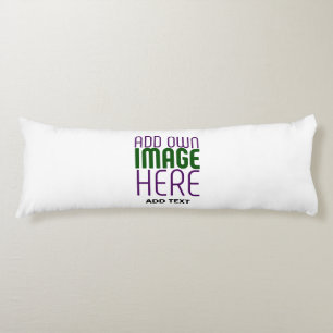 MODERN EDITABLE SIMPLE WHITE IMAGE TEXT TEMPLATE BODY CUSHION