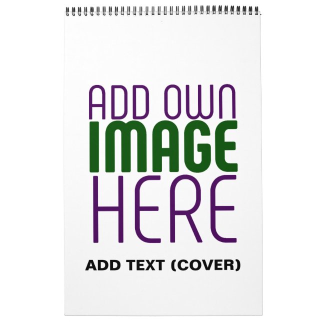 MODERN EDITABLE SIMPLE WHITE IMAGE TEXT TEMPLATE CALENDAR (Cover)