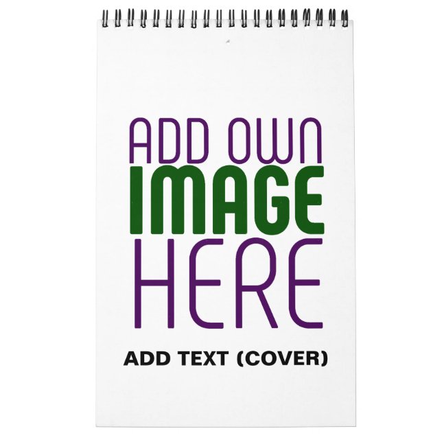 MODERN EDITABLE SIMPLE WHITE IMAGE TEXT TEMPLATE CALENDAR (Cover)