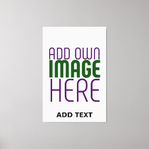 MODERN EDITABLE SIMPLE WHITE IMAGE TEXT TEMPLATE CANVAS PRINT
