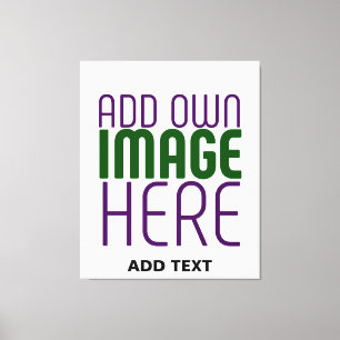 MODERN EDITABLE SIMPLE WHITE IMAGE TEXT TEMPLATE CANVAS PRINT